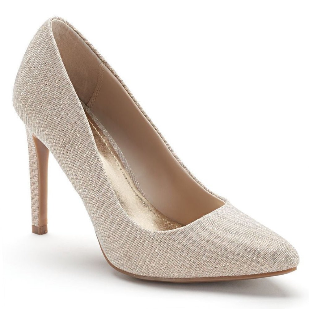 JLo Elsa Metallic Heels